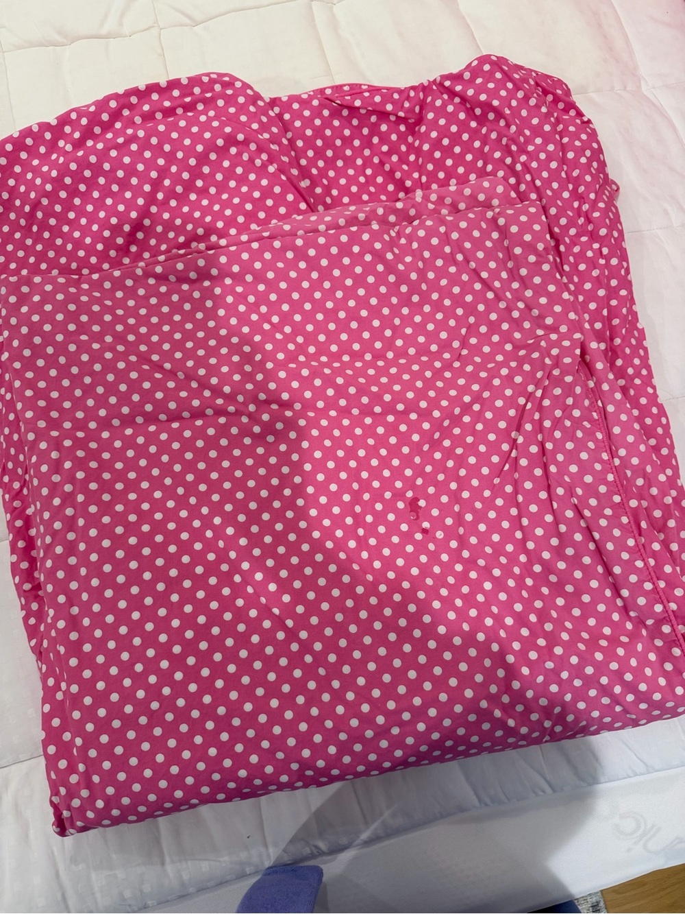 Girls Pink Polka Dot Duvet Cover